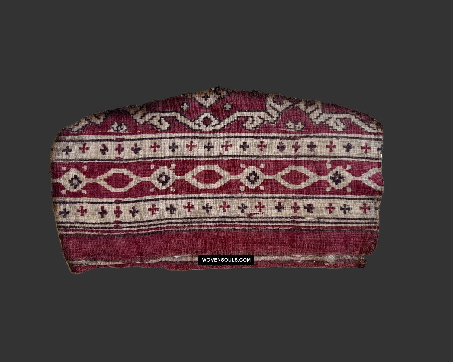 1898 Antique Indian Trade Textile Patola print Toraja Fragment-Museum-quality Decor and Ethnographic Art Gallery