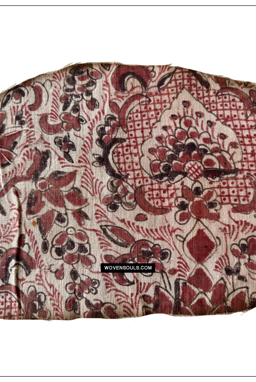 1903 SOLD Antique Indian Trade Textile Patola Print Toraja Fragment - Earth shades