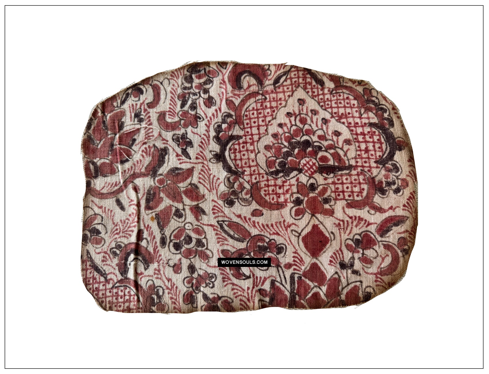 1903 SOLD Antique Indian Trade Textile Patola Print Toraja Fragment - Earth shades
