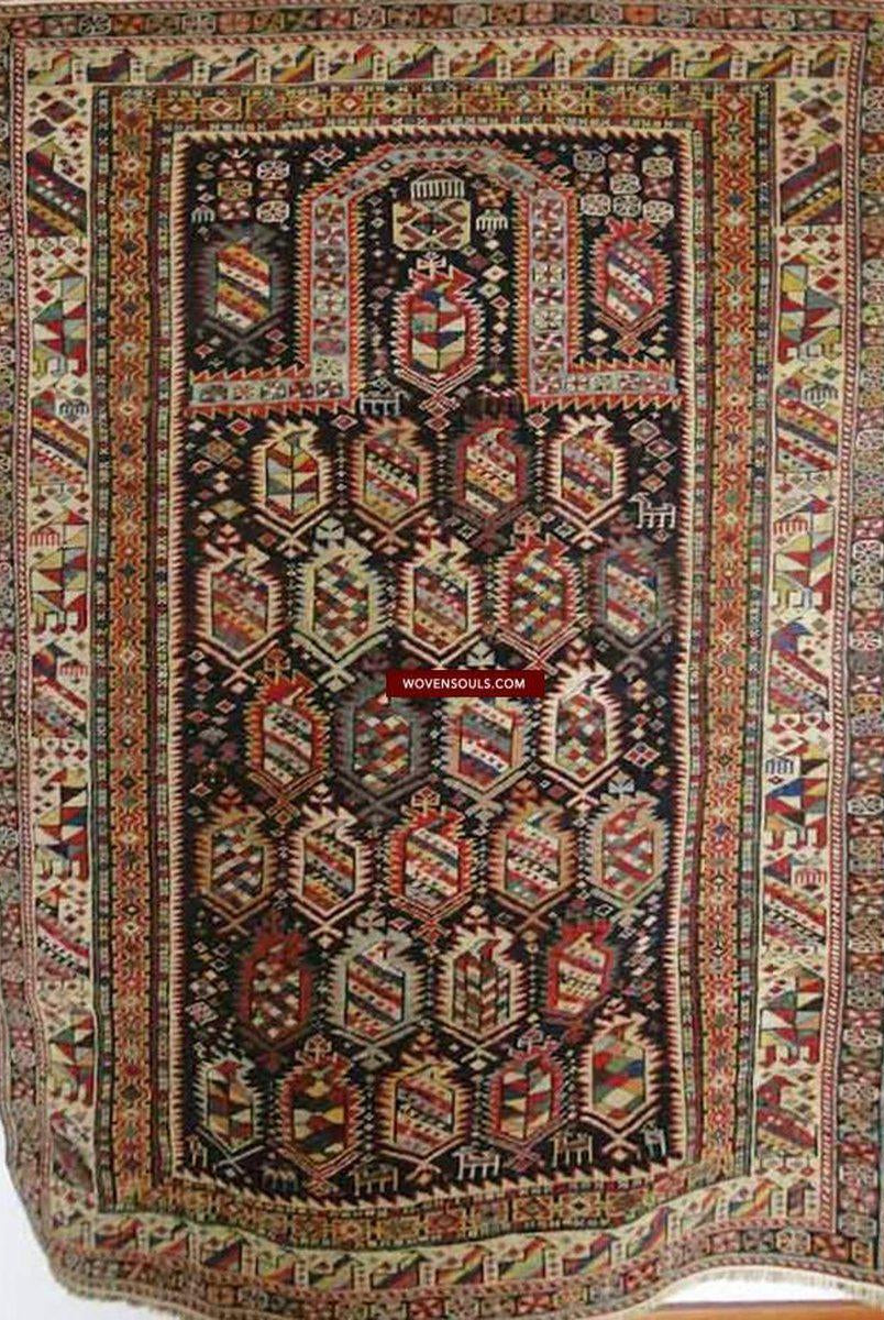 110 Antique Shirvan Prayer Rug Wall Art - Gallery-2-WOVENSOULS-Antique-Vintage-Textiles-Art-Decor