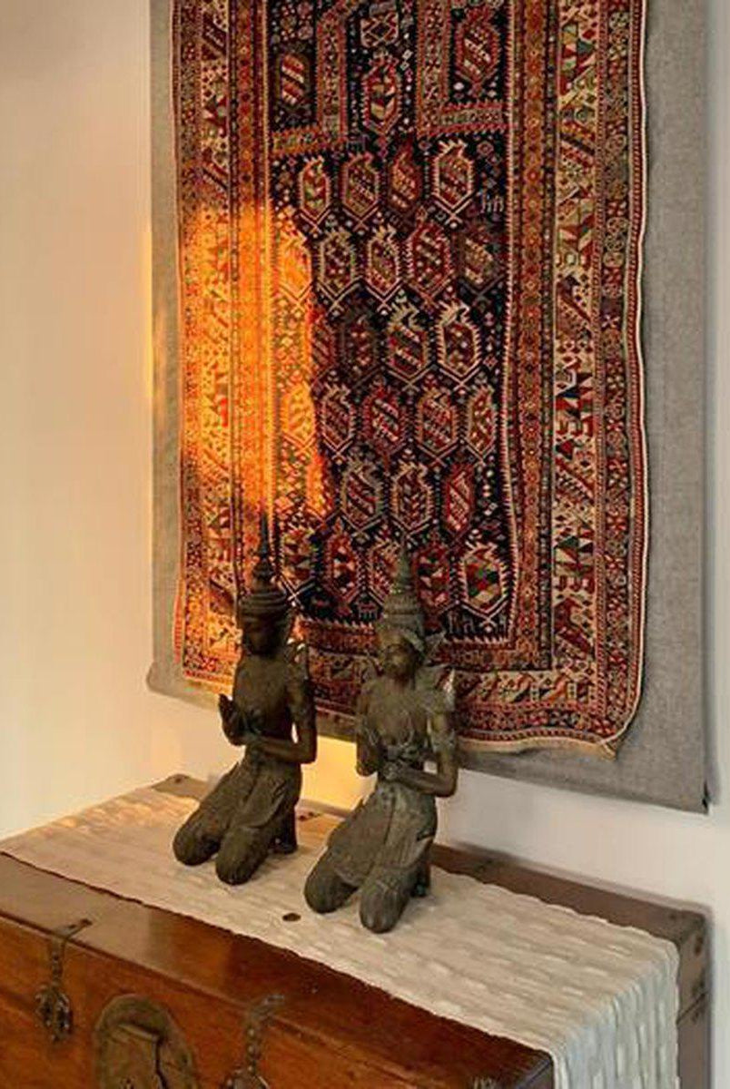 110 Antique Shirvan Prayer Rug Wall Art - Gallery-2-WOVENSOULS-Antique-Vintage-Textiles-Art-Decor