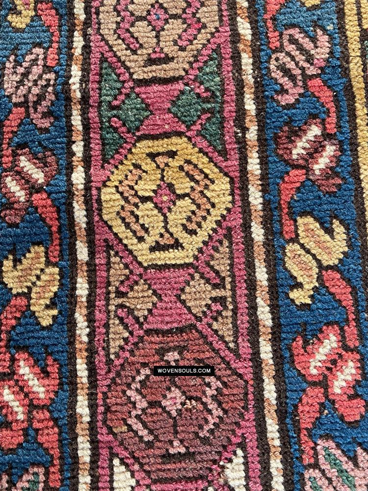 115 Antique Star Lattice Gendge Rug - Gallery-2-WOVENSOULS Antique Textiles & Art Gallery
