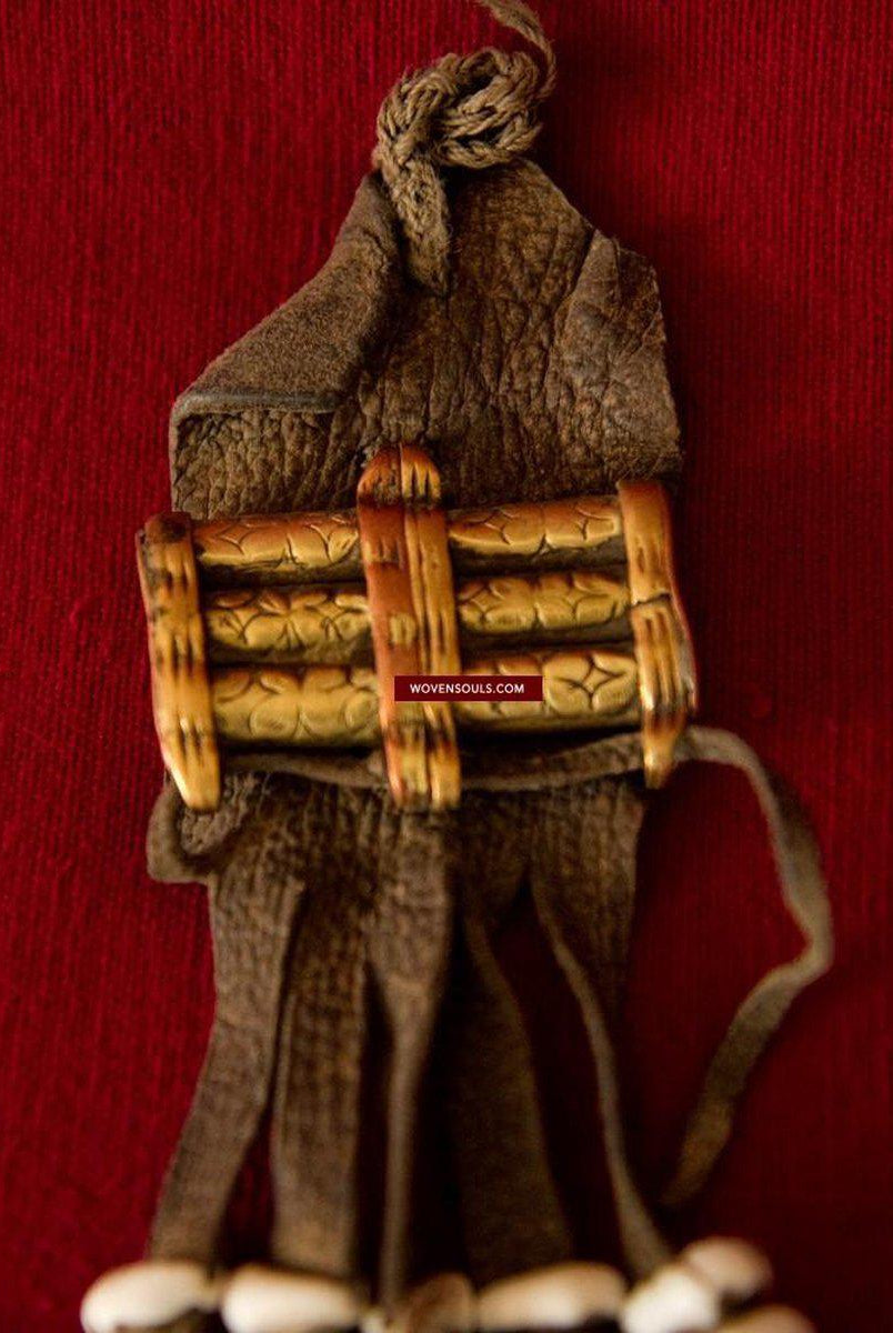 124 Antique Tibetan Nomadic Belt Cowrie Shell Ornament Jewelry - SOLD-WOVENSOULS-Antique-Vintage-Textiles-Art-Decor
