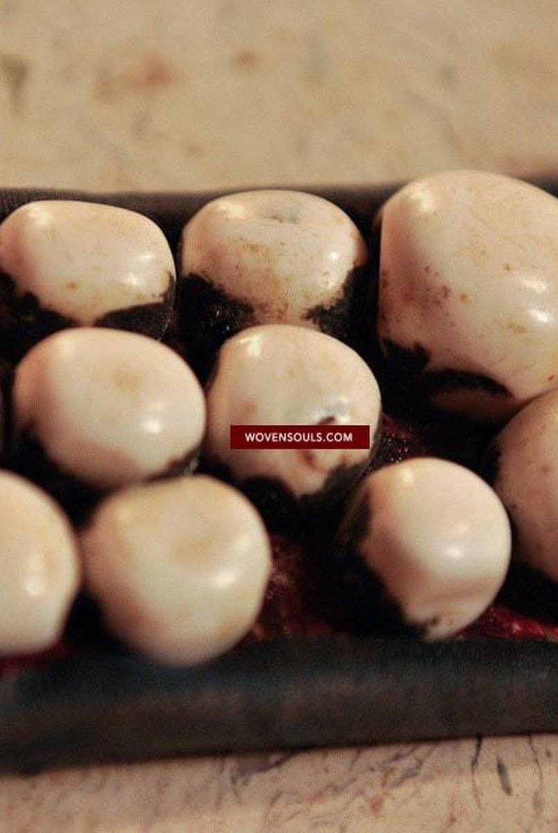 125 Antique Tibetan Nomad's White Coral Belt-WOVENSOULS-Antique-Vintage-Textiles-Art-Decor