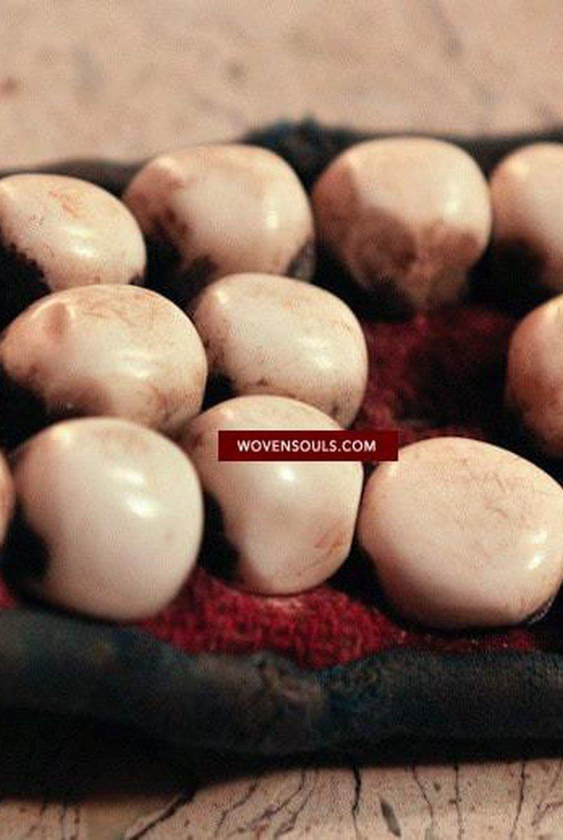 125 Antique Tibetan Nomad's White Coral Belt-WOVENSOULS-Antique-Vintage-Textiles-Art-Decor