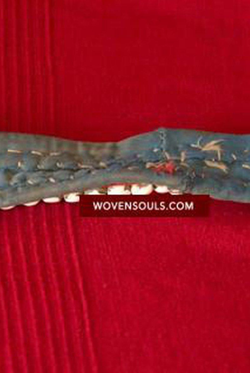 125 Antique Tibetan Nomad's White Coral Belt-WOVENSOULS-Antique-Vintage-Textiles-Art-Decor