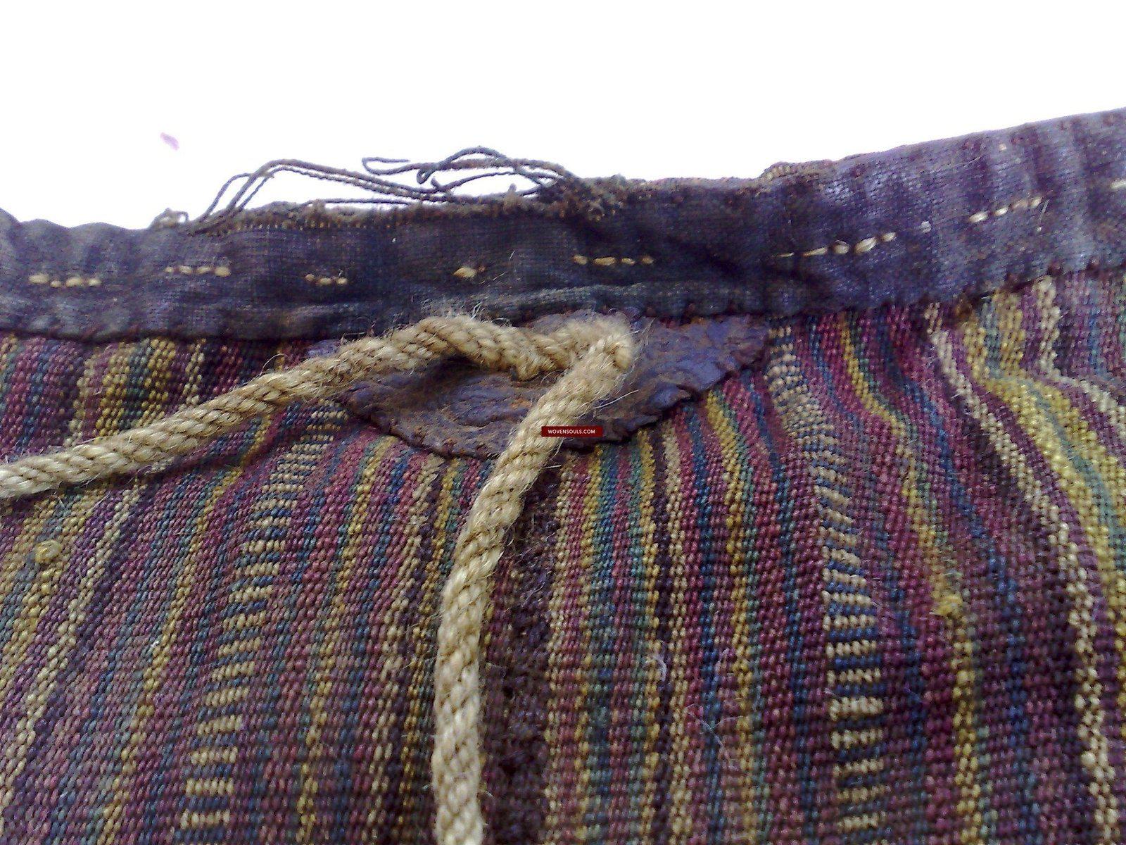 127 SOLD Tibetan Nomad's Double Salt Bag - Chanthang-WOVENSOULS-Antique-Vintage-Textiles-Art-Decor