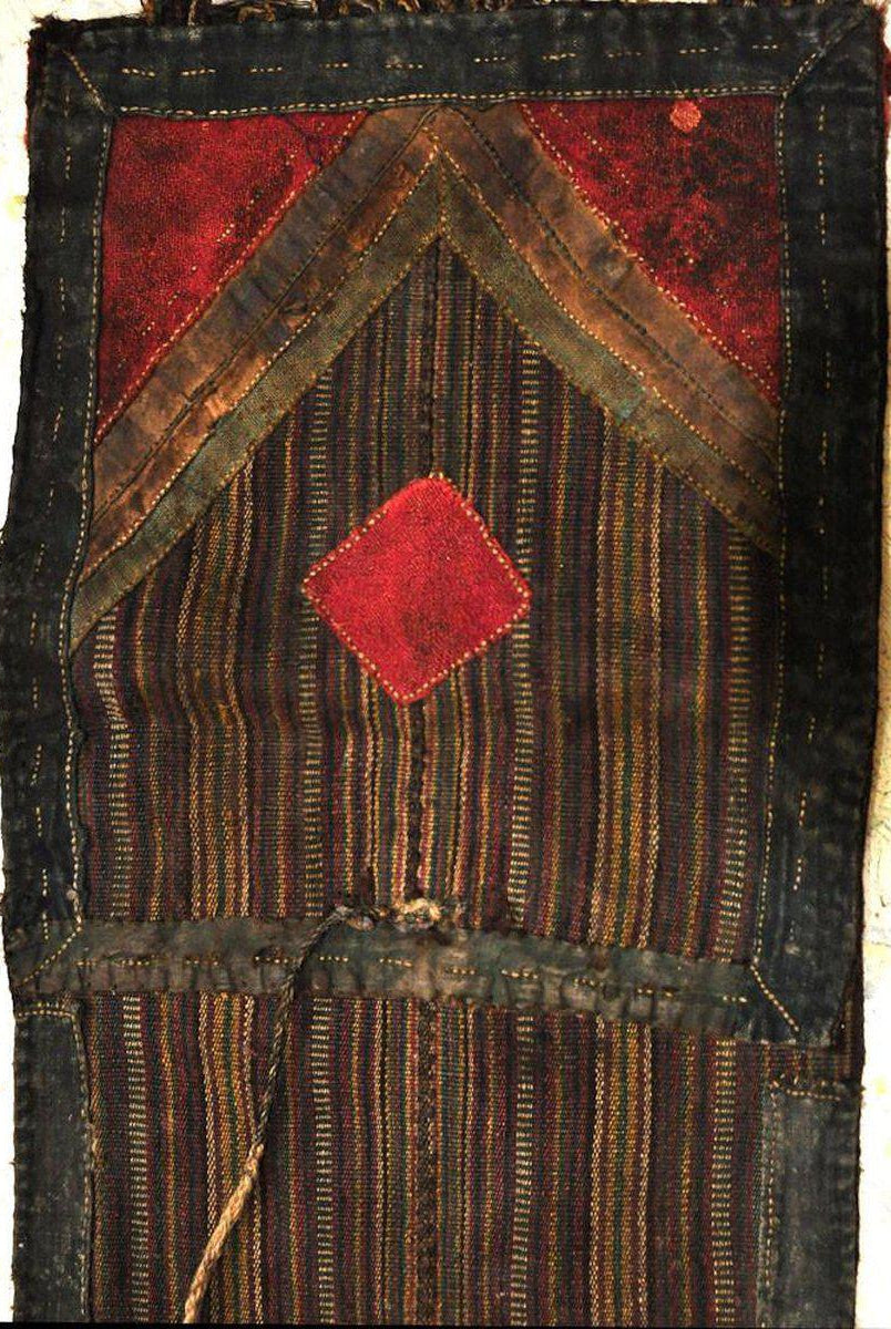 127 SOLD Tibetan Nomad's Double Salt Bag - Chanthang-WOVENSOULS-Antique-Vintage-Textiles-Art-Decor