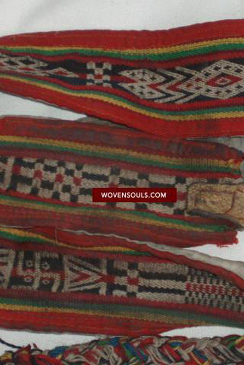 128 SOLD Handwoven Tibet Animal Belt-WOVENSOULS-Antique-Vintage-Textiles-Art-Decor