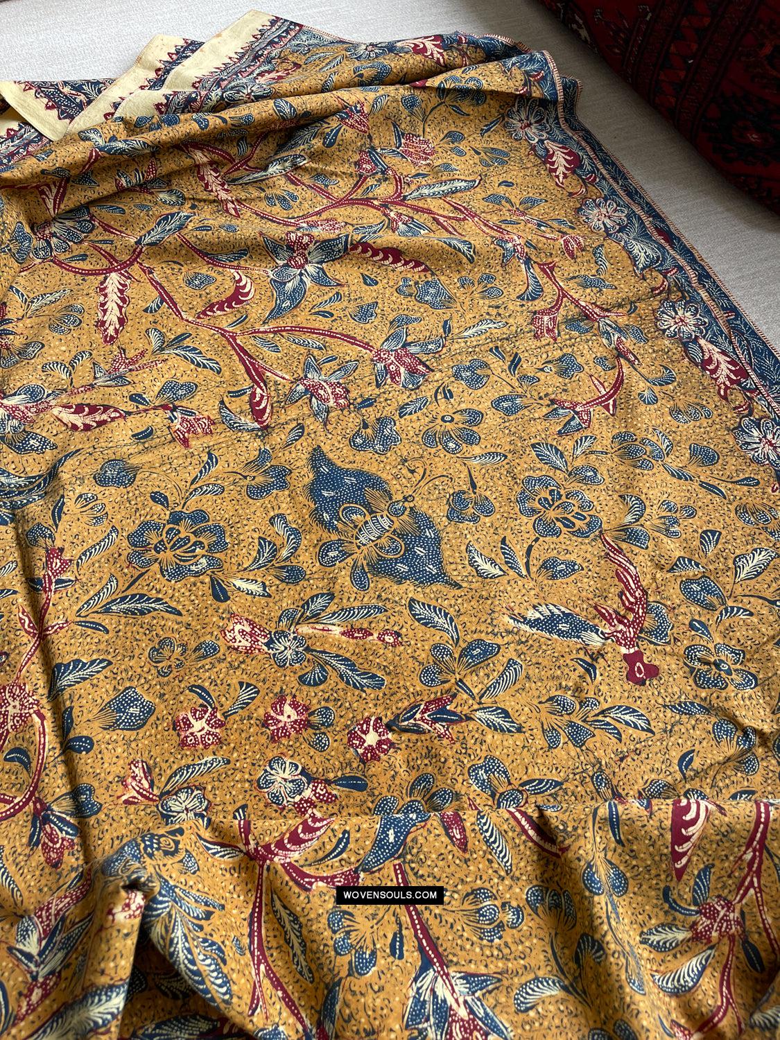 1304 SOLD Signed Antique Batik Tiga Negeri Textile Art from Indonesia - Butterflies-WOVENSOULS Antique Textiles & Art Gallery