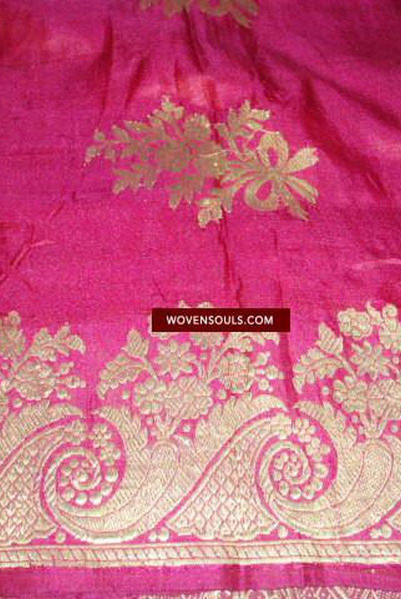 131 Real Zari Bridal Saree Fragment with woven Blessing Inscription - SOLD-WOVENSOULS-Antique-Vintage-Textiles-Art-Decor