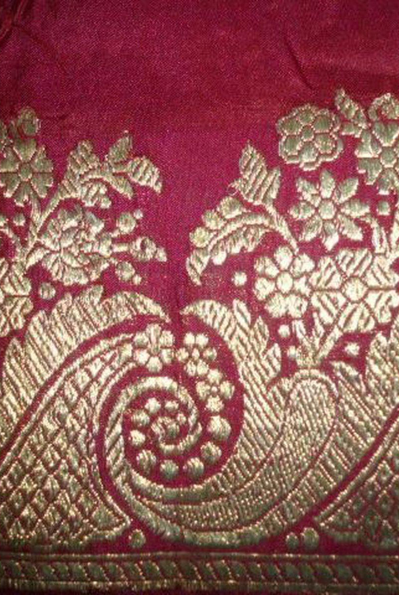 131 Real Zari Bridal Saree Fragment with woven Blessing Inscription - SOLD-WOVENSOULS-Antique-Vintage-Textiles-Art-Decor