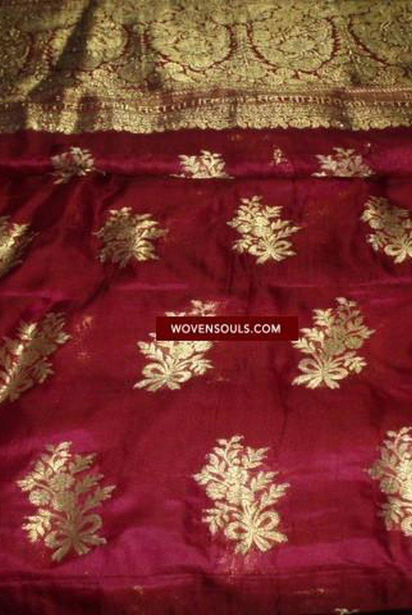 131 Real Zari Bridal Saree Fragment with woven Blessing Inscription - SOLD-WOVENSOULS-Antique-Vintage-Textiles-Art-Decor