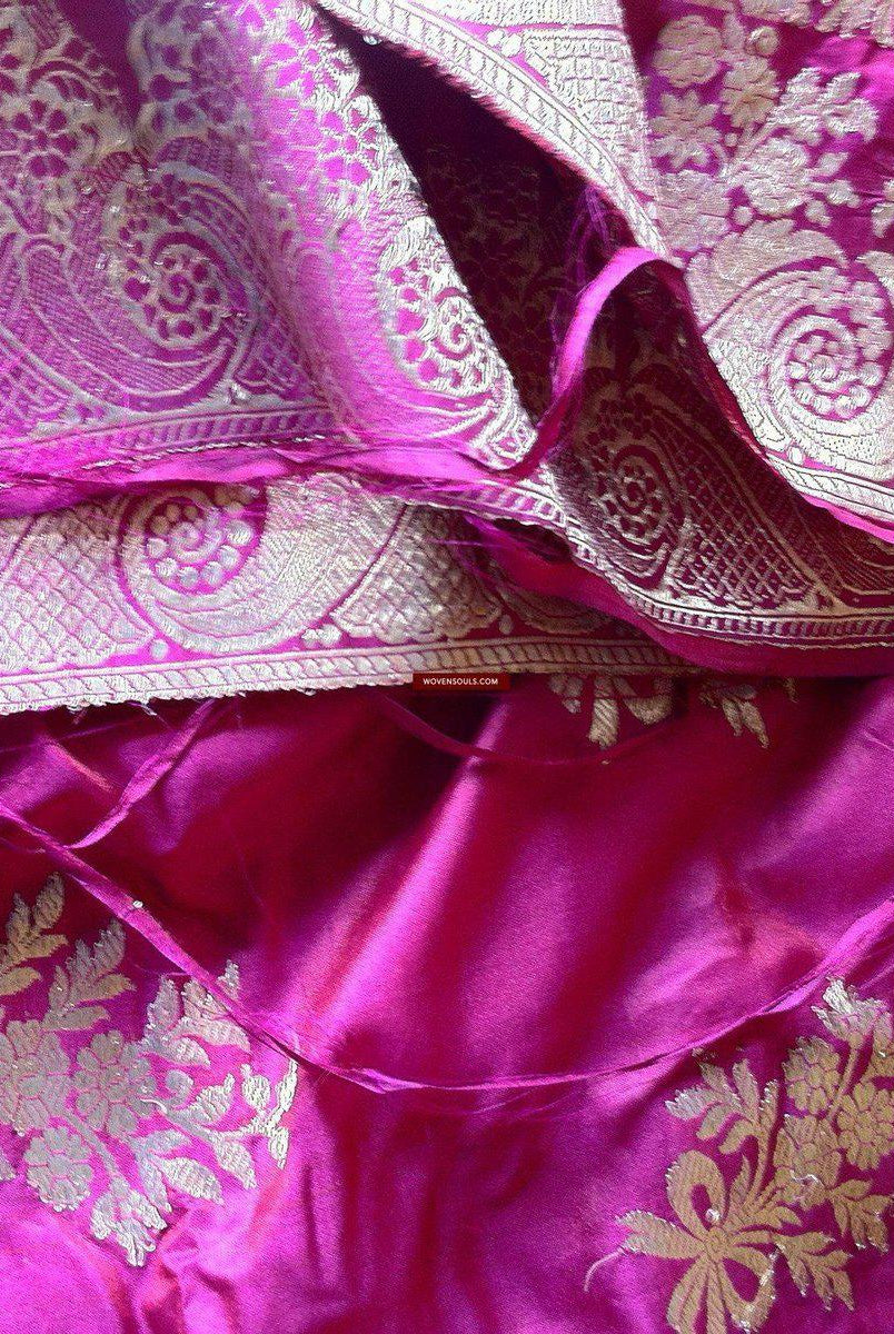 131 Real Zari Bridal Saree Fragment with woven Blessing Inscription - SOLD-WOVENSOULS-Antique-Vintage-Textiles-Art-Decor