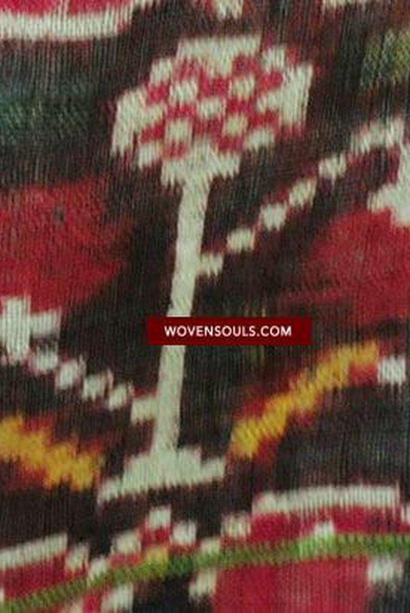 137 VERKAUFT Altes Webererbstück Patan Patola Doppel-Ikat-Sari-Fragment - A-WOVENSOULS-Antike-Vintage-Textilien-Kunst-Dekor