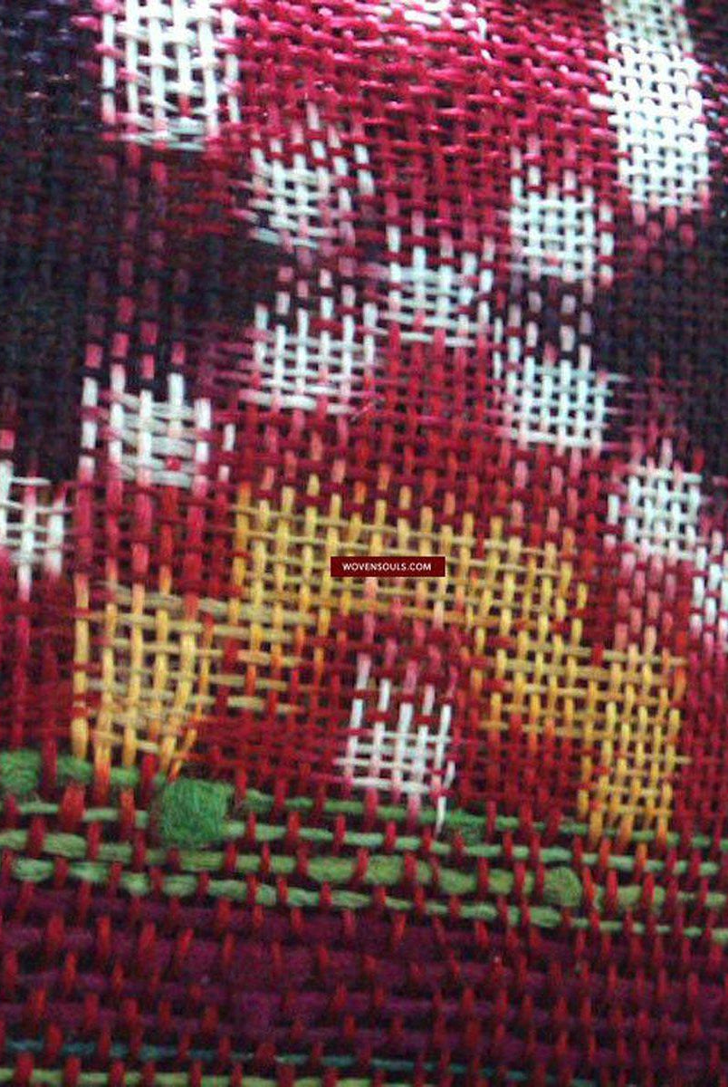 137 VERKAUFT Altes Webererbstück Patan Patola Doppel-Ikat-Sari-Fragment - A-WOVENSOULS-Antike-Vintage-Textilien-Kunst-Dekor