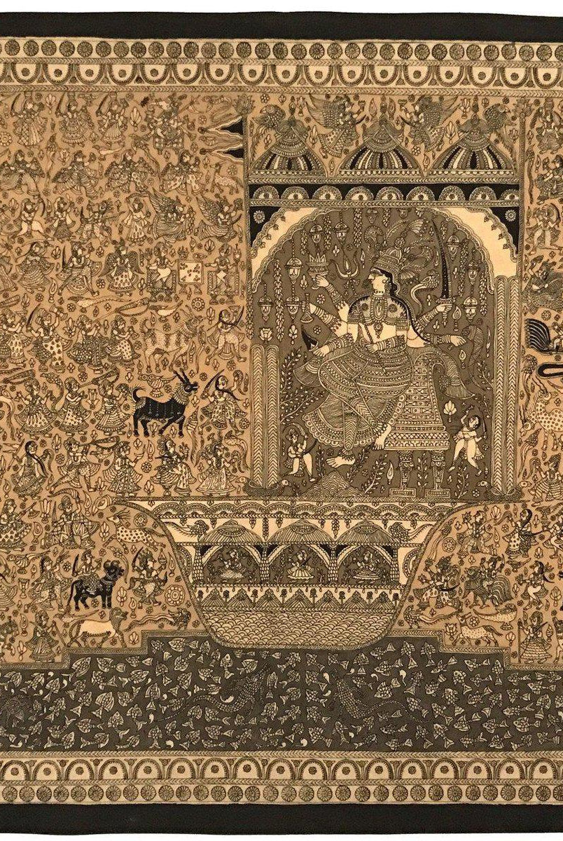 138 opere d'arte superfine Mata Ni Pachedi Kalamkari - qualità museale-WOVENSOULS-Arredamento artistico-tessile-vintage-antico