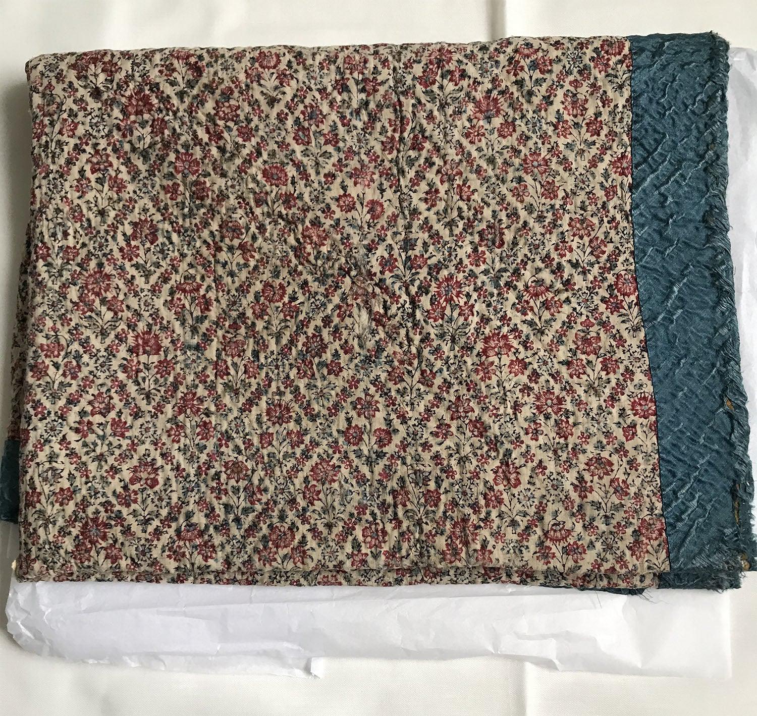 1469 Antique Kashmir Prayer Mat Pashmina-WOVENSOULS Antique Textiles & Art Gallery