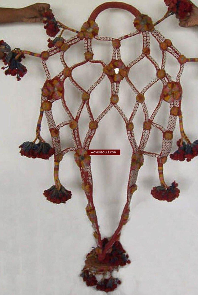 151 SOLD Woven Camel Trapping Neck Set-WOVENSOULS-Antique-Vintage-Textiles-Art-Decor