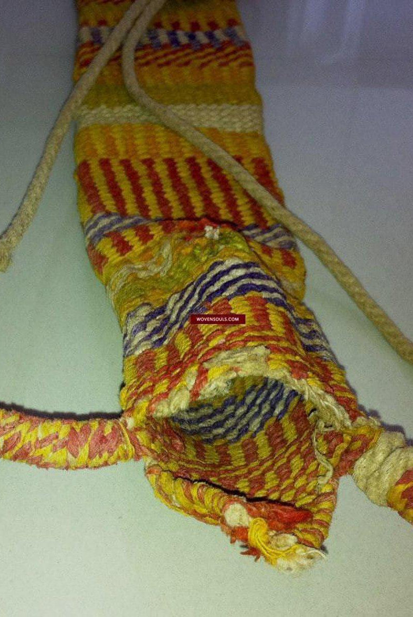 154 Vintage Handwoven Textile - Nomadic Coin Belt-WOVENSOULS-Antique-Vintage-Textiles-Art-Decor