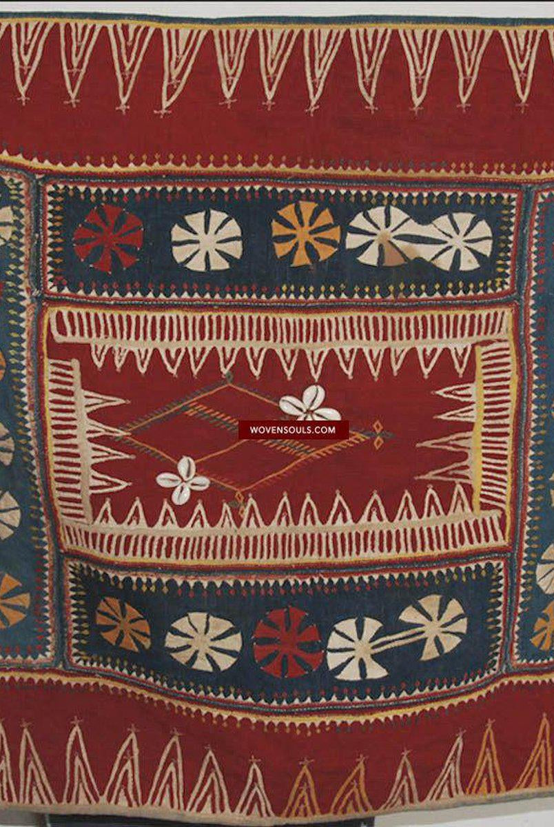 156 Old Banjara Embroidered Tribal Textile Ghodiyu-WOVENSOULS-Antique-Vintage-Textiles-Art-Decor