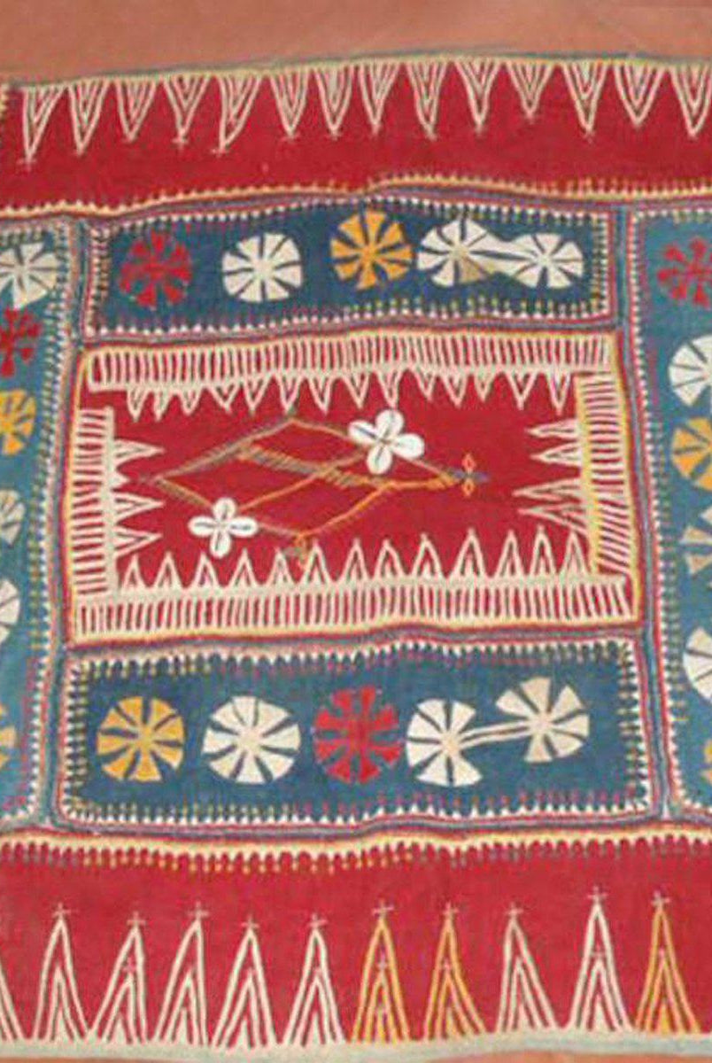 156 Vieux textile tribal brodé Banjara Ghodiyu-WOVENSOULS-Antique-Vintage-Textiles-Art-Décor
