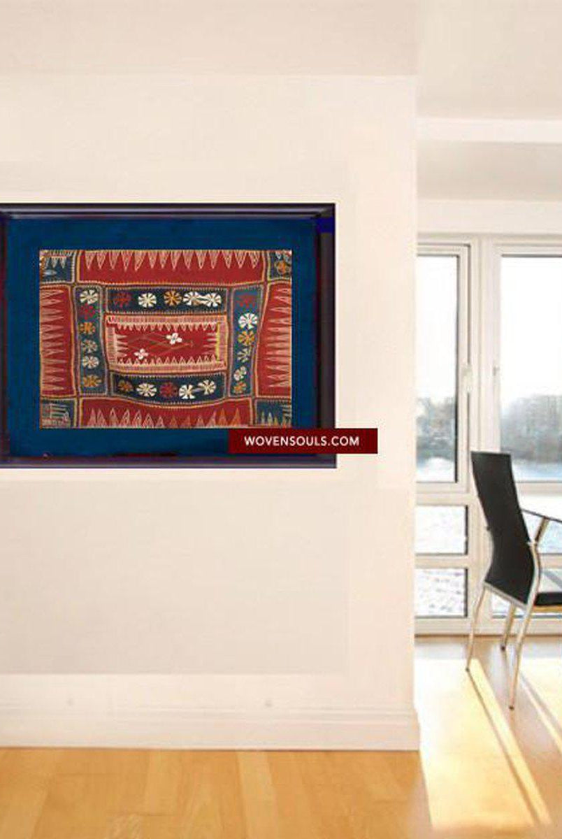 156 Vieux textile tribal brodé Banjara Ghodiyu-WOVENSOULS-Antique-Vintage-Textiles-Art-Décor