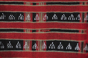 163 Antique Hilltribe Ceremonial Body Cloth with Woven Beads-WOVENSOULS-Antique-Vintage-Textiles-Art-Decor