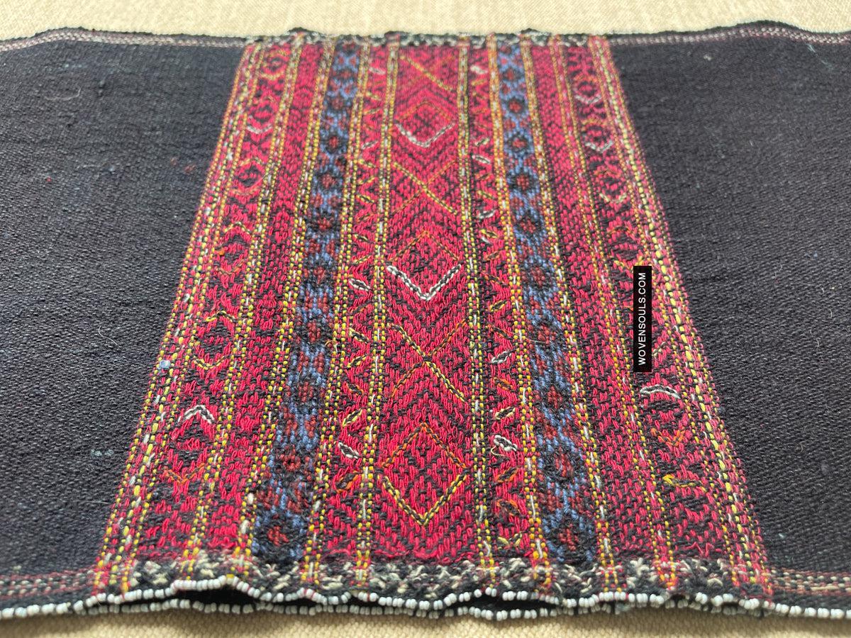 164-A Vintage Hilltribe Beaded Mru Tribal Women's Loin Cloth - Myanmar Textile-WOVENSOULS Antique Textiles & Art Gallery