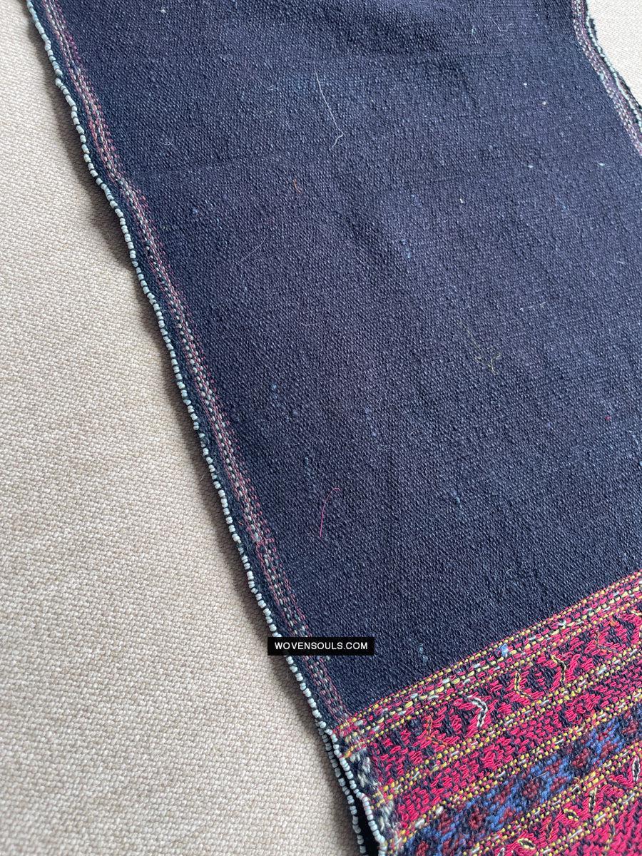 164-A Vintage Hilltribe Beaded Mru Tribal Women's Loin Cloth - Myanmar Textile-WOVENSOULS Antique Textiles & Art Gallery