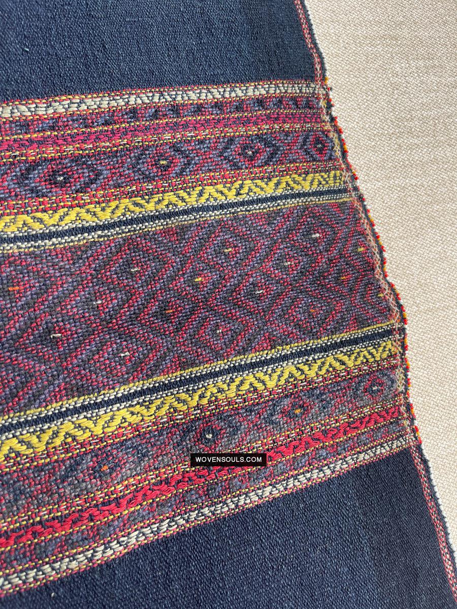 164-B Vintage Mru Tribal Handwoven Beaded Women's Loin Cloth - Myanmar Textile - Antique Decor Ethnic Art