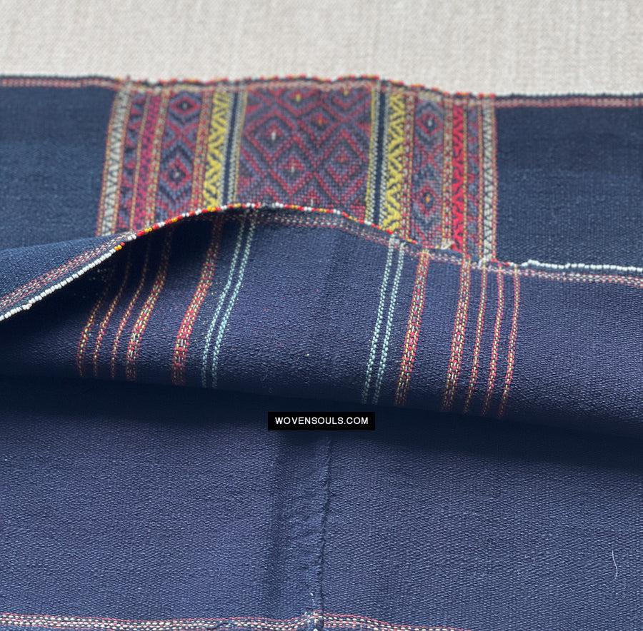 164-B Vintage Mru Tribal Handwoven Beaded Women's Loin Cloth - Myanmar Textile - Antique Decor Ethnic Art