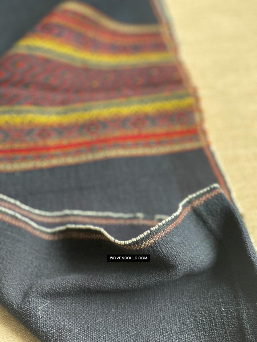 164-B Vintage Mru Tribal Handwoven Beaded Women's Loin Cloth - Myanmar Textile - Antique Decor Ethnic Art