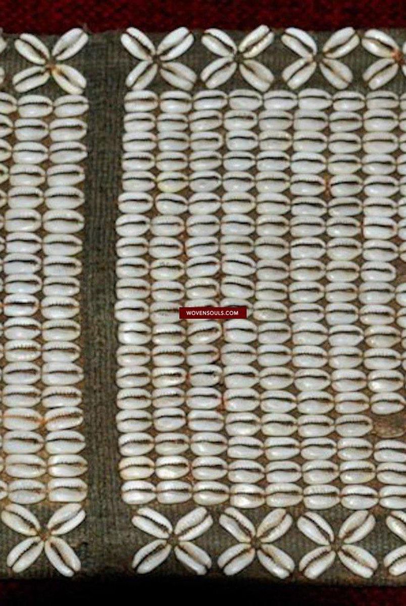 165 SOLD Naga Loin Cloth with Cowrie Shells-WOVENSOULS-Antique-Vintage-Textiles-Art-Decor