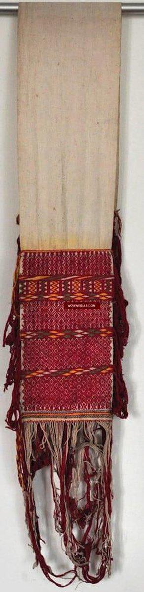 168 Antique Hilltribe Tribal Textile Head / Shoulder Cloth-WOVENSOULS-Antique-Vintage-Textiles-Art-Decor