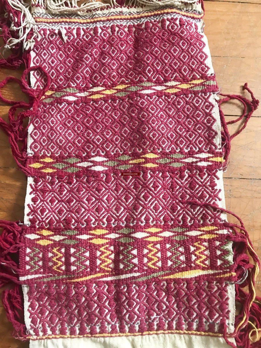168 Antique Hilltribe Tribal Textile Head / Shoulder Cloth-WOVENSOULS-Antique-Vintage-Textiles-Art-Decor
