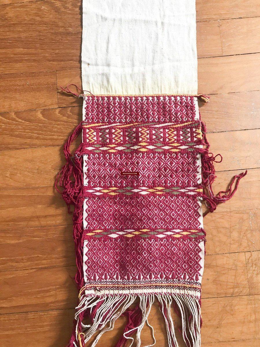 168 Antique Hilltribe Tribal Textile Head / Shoulder Cloth-WOVENSOULS-Antique-Vintage-Textiles-Art-Decor