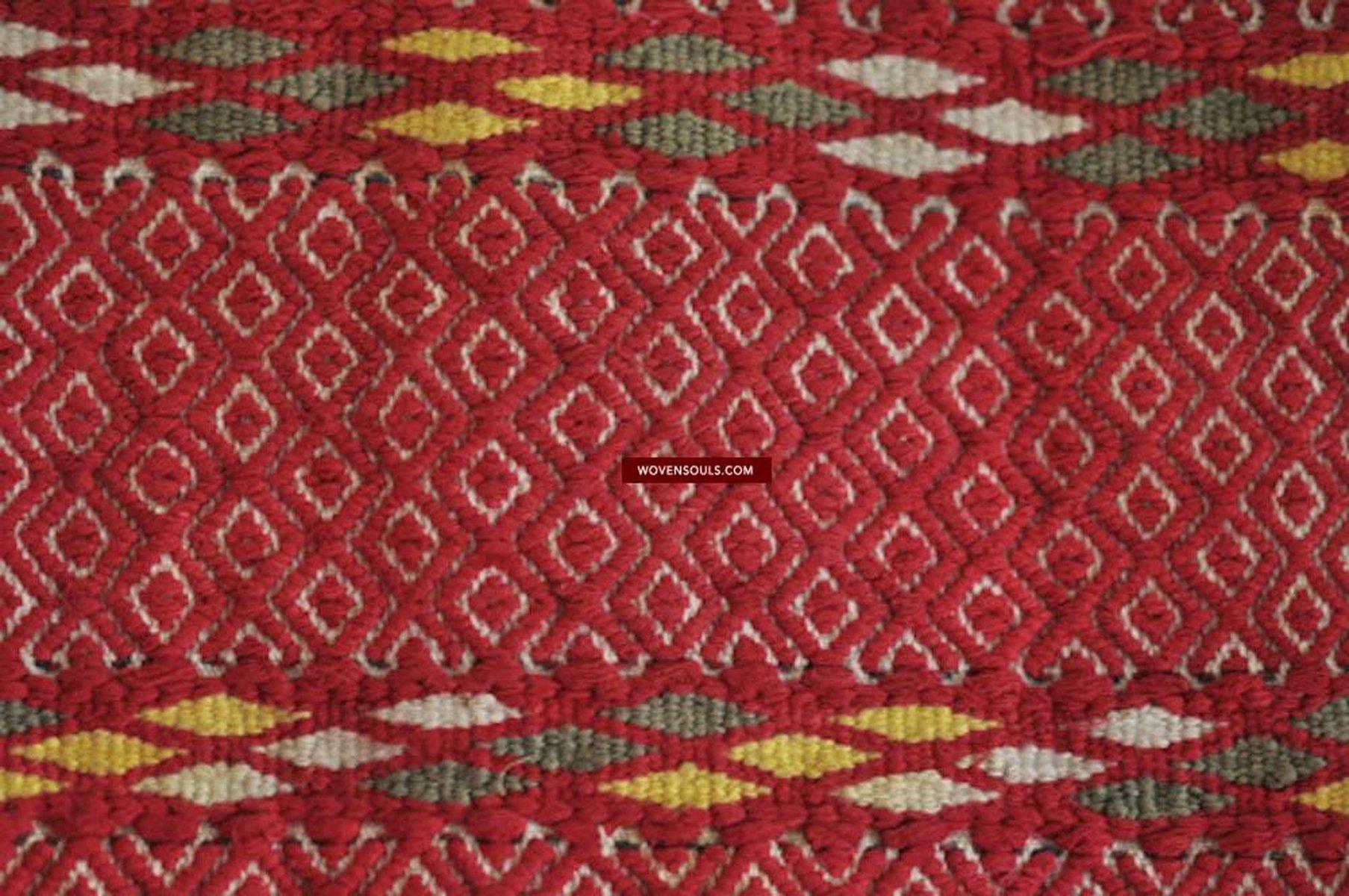 168 Antique Hilltribe Tribal Textile Head / Shoulder Cloth-WOVENSOULS-Antique-Vintage-Textiles-Art-Decor