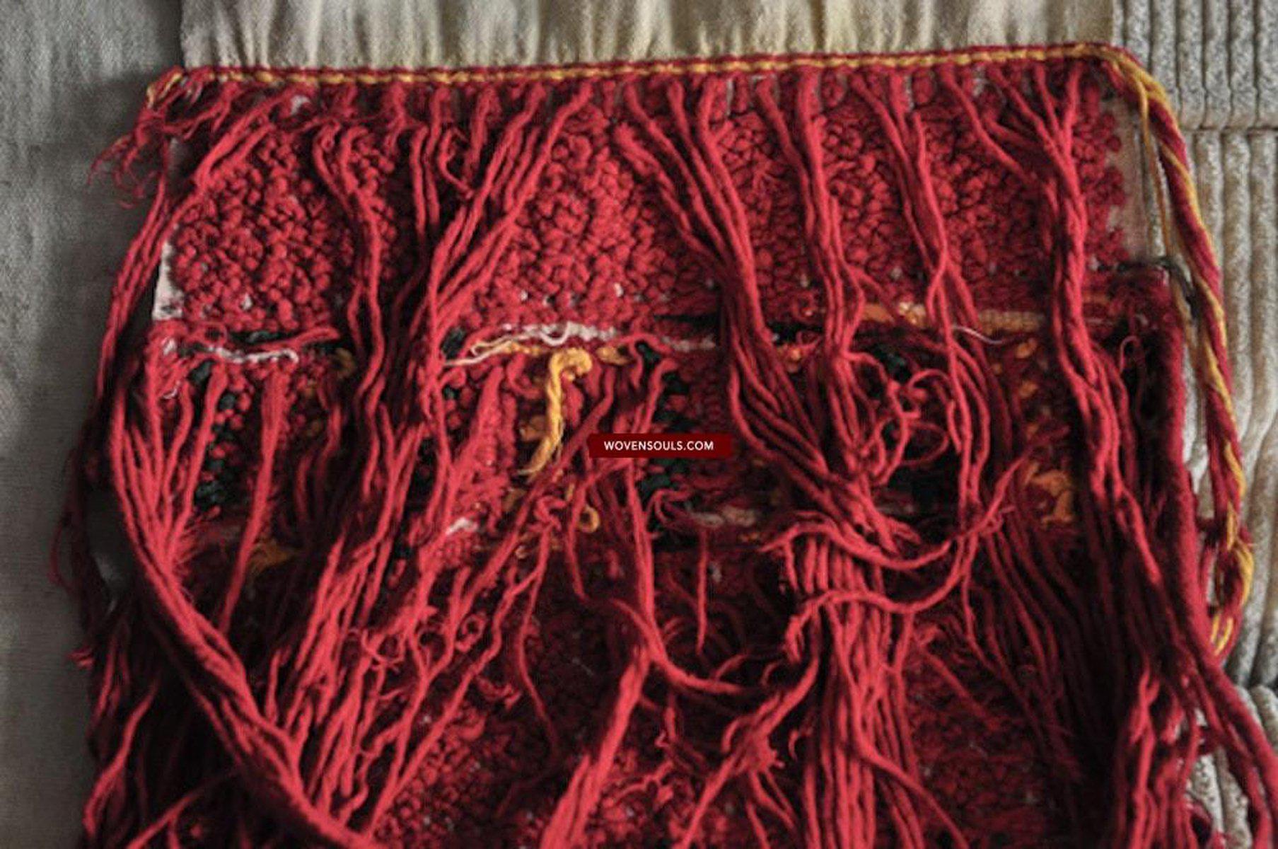 168 Antique Hilltribe Tribal Textile Head / Shoulder Cloth-WOVENSOULS-Antique-Vintage-Textiles-Art-Decor