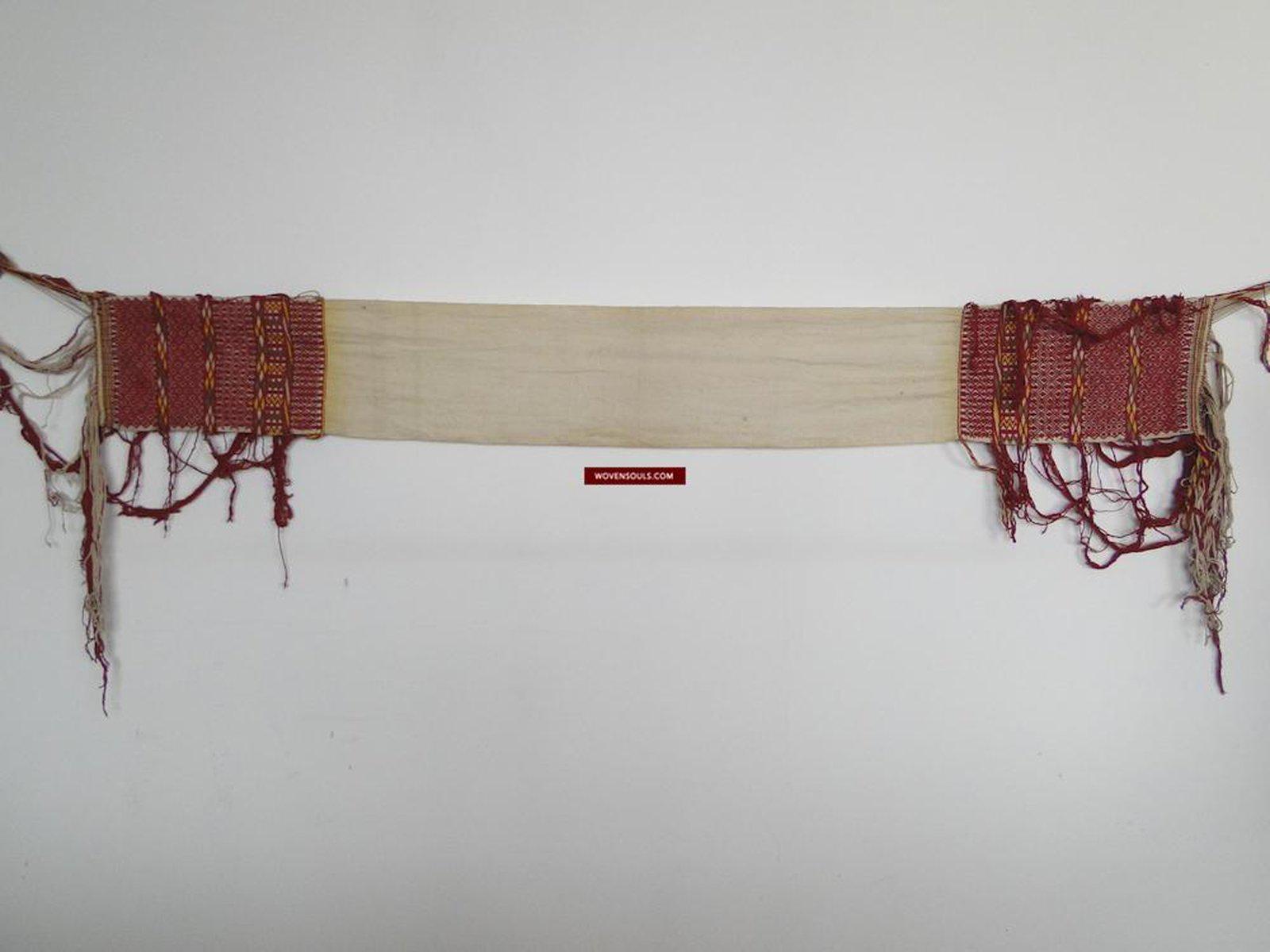 168 Antique Hilltribe Tribal Textile Head / Shoulder Cloth-WOVENSOULS-Antique-Vintage-Textiles-Art-Decor