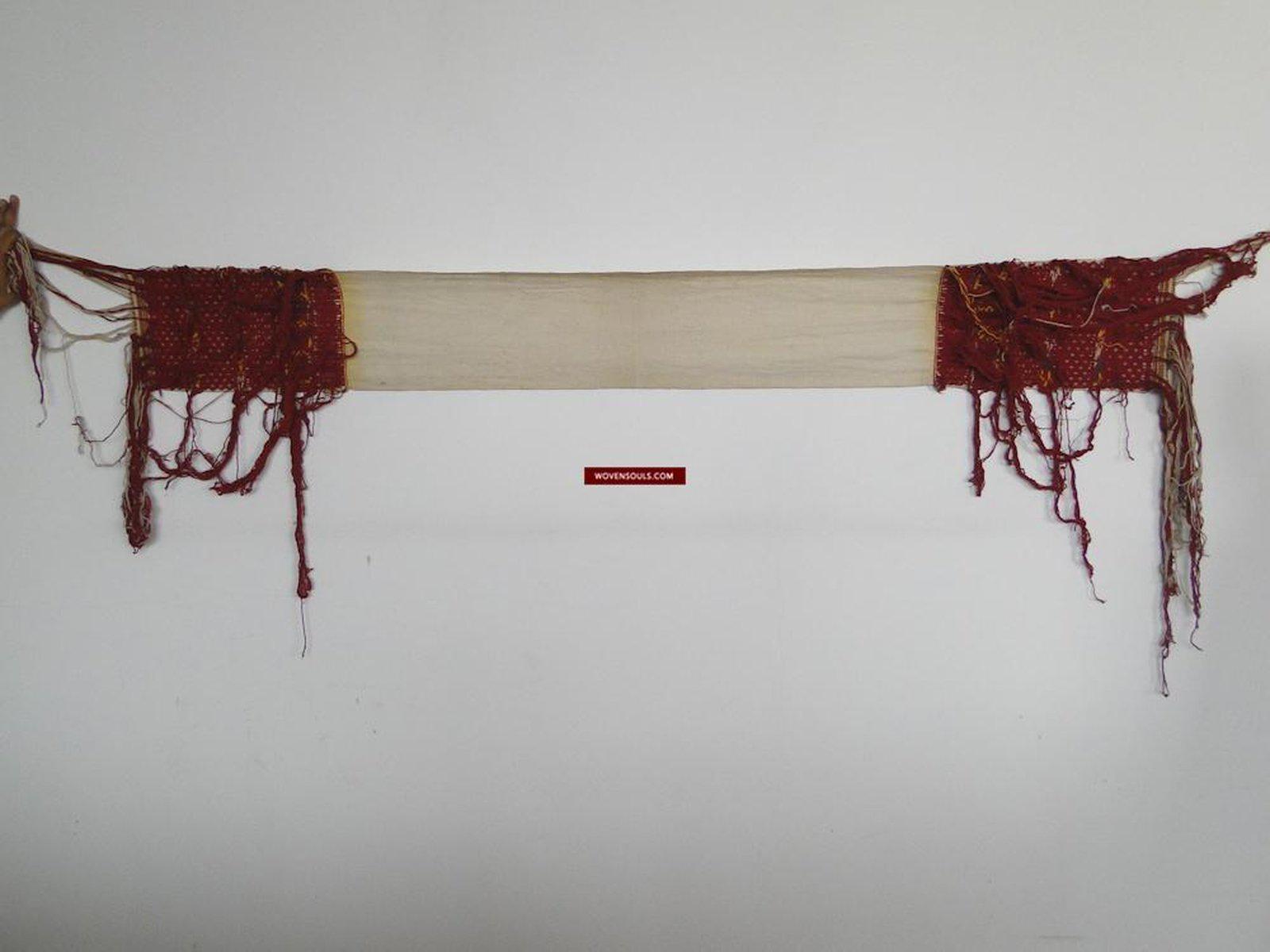 168 Antique Hilltribe Tribal Textile Head / Shoulder Cloth-WOVENSOULS-Antique-Vintage-Textiles-Art-Decor