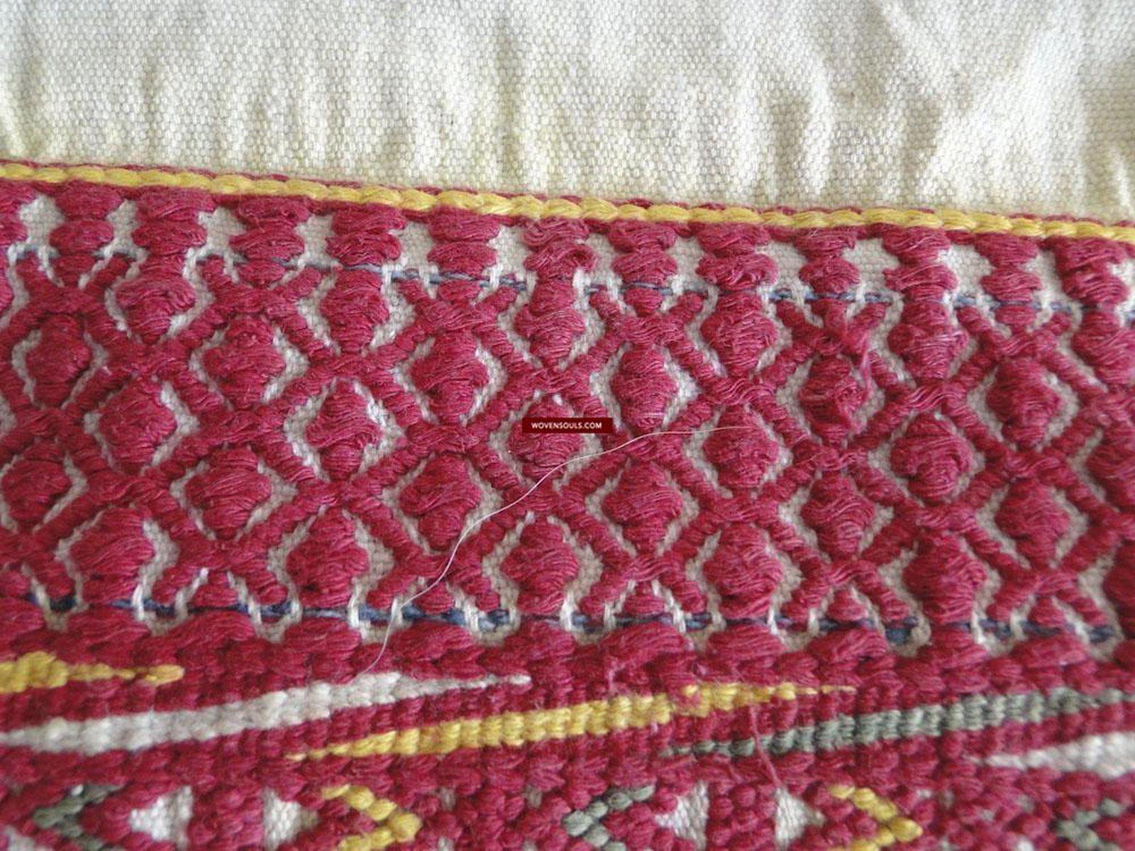 168 Antique Hilltribe Tribal Textile Head / Shoulder Cloth-WOVENSOULS-Antique-Vintage-Textiles-Art-Decor