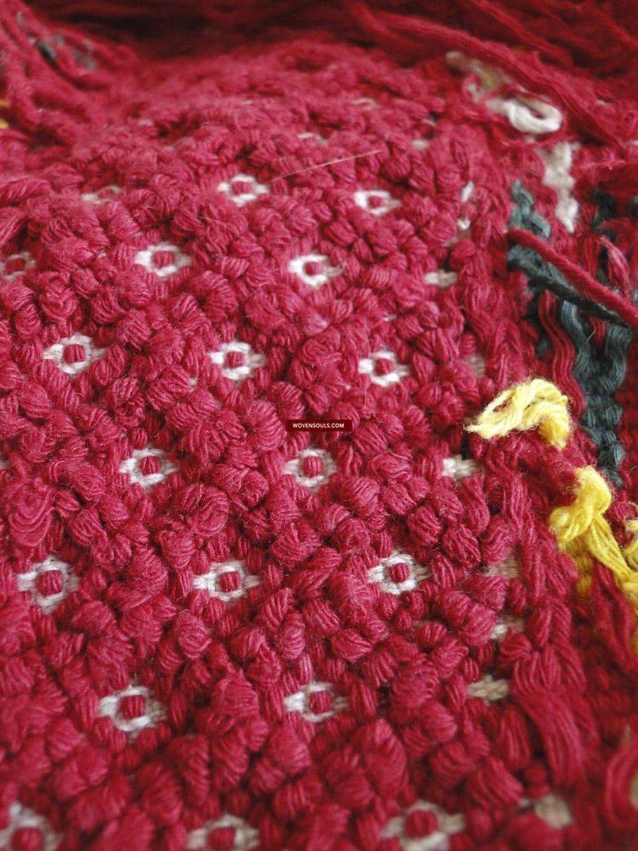 168 Antique Hilltribe Tribal Textile Head / Shoulder Cloth-WOVENSOULS-Antique-Vintage-Textiles-Art-Decor