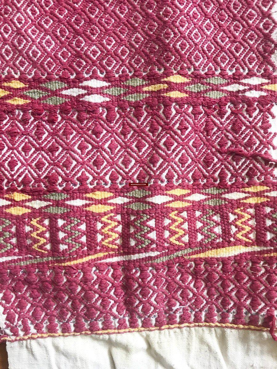 168 Antique Hilltribe Tribal Textile Head / Shoulder Cloth-WOVENSOULS-Antique-Vintage-Textiles-Art-Decor