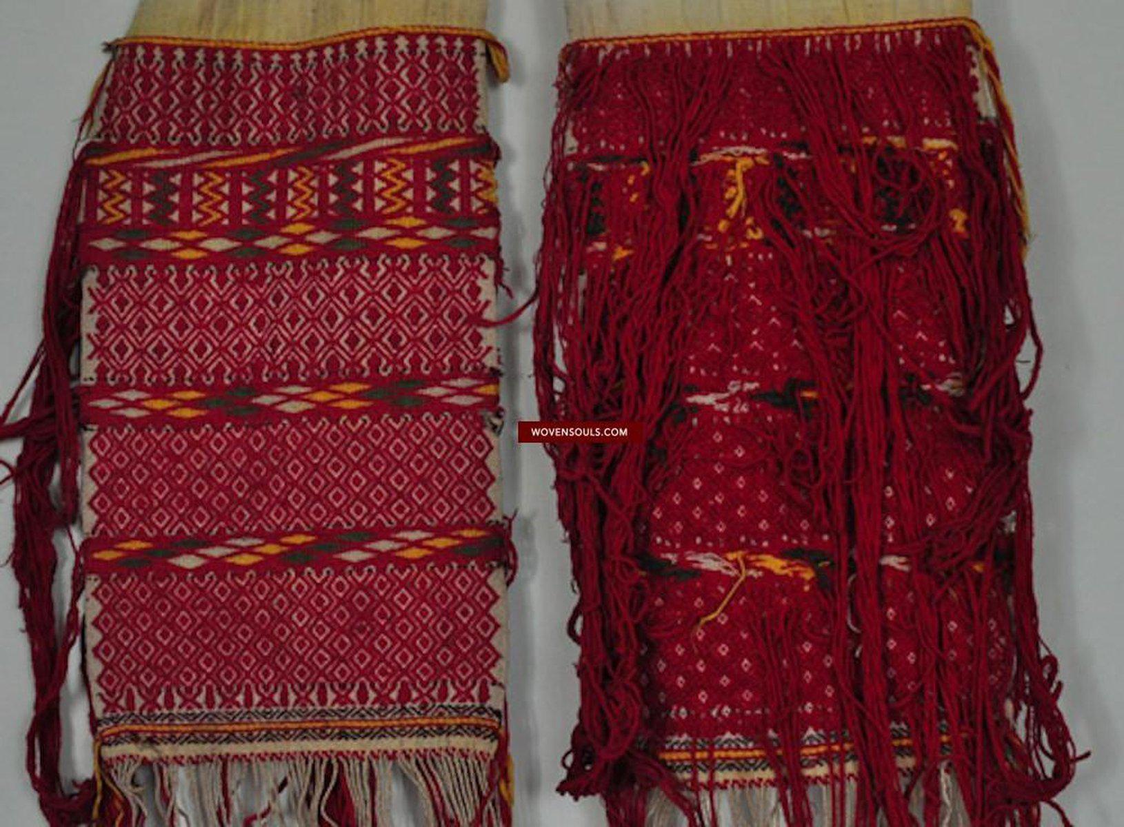 168 Antique Hilltribe Tribal Textile Head / Shoulder Cloth-WOVENSOULS-Antique-Vintage-Textiles-Art-Decor