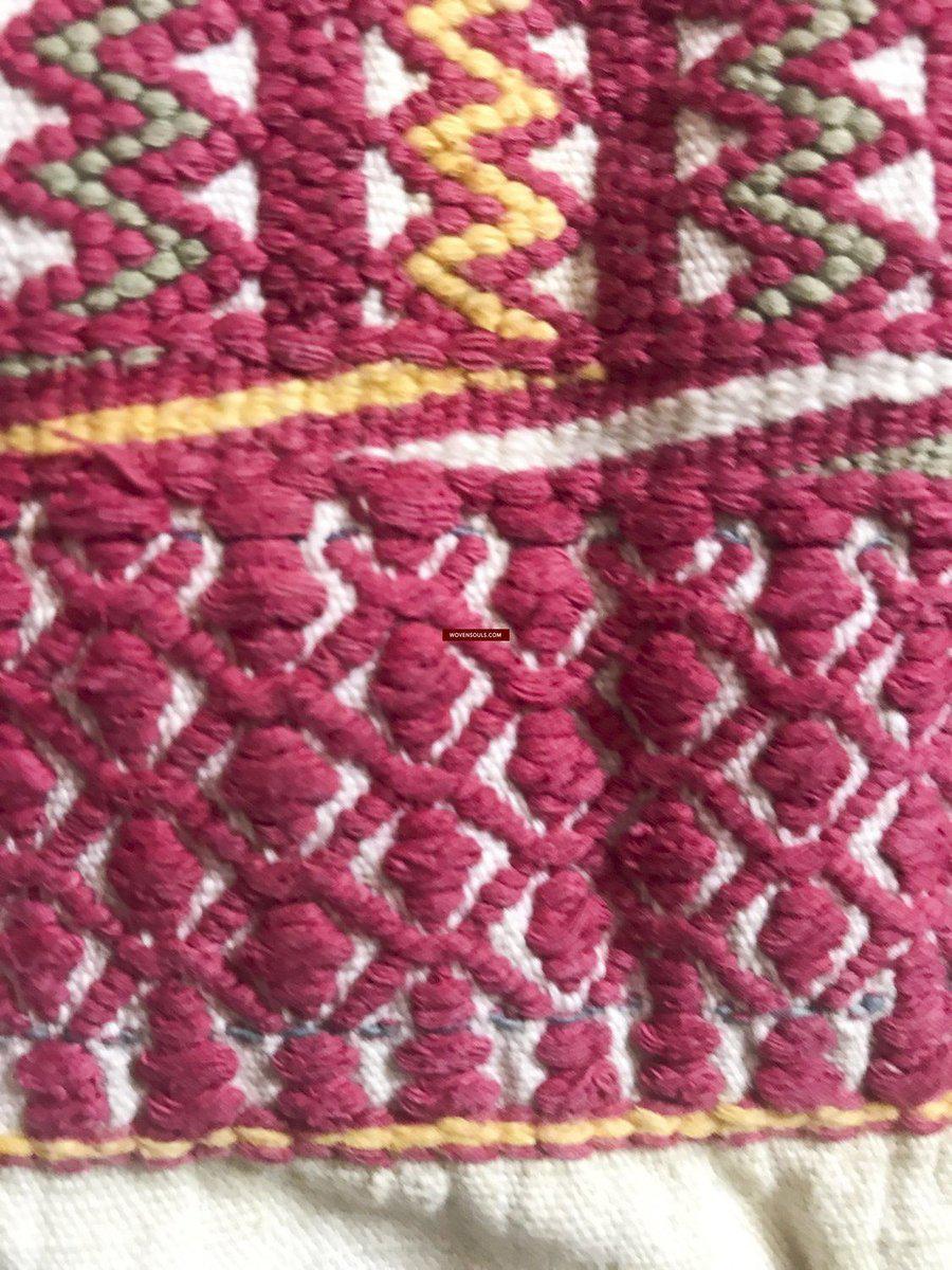 168 Antique Hilltribe Tribal Textile Head / Shoulder Cloth-WOVENSOULS-Antique-Vintage-Textiles-Art-Decor