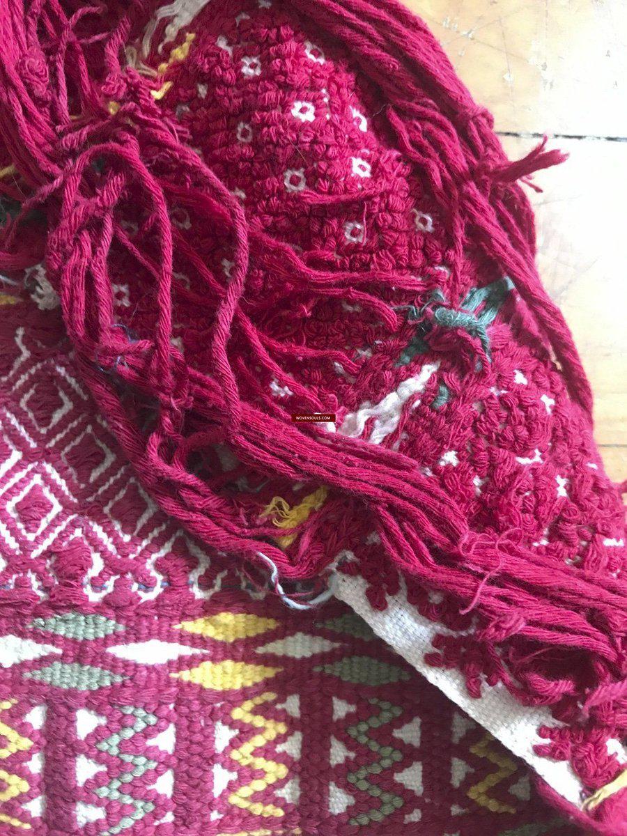 168 Antique Hilltribe Tribal Textile Head / Shoulder Cloth-WOVENSOULS-Antique-Vintage-Textiles-Art-Decor