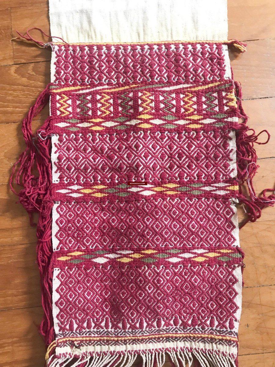 168 Antique Hilltribe Tribal Textile Head / Shoulder Cloth-WOVENSOULS-Antique-Vintage-Textiles-Art-Decor