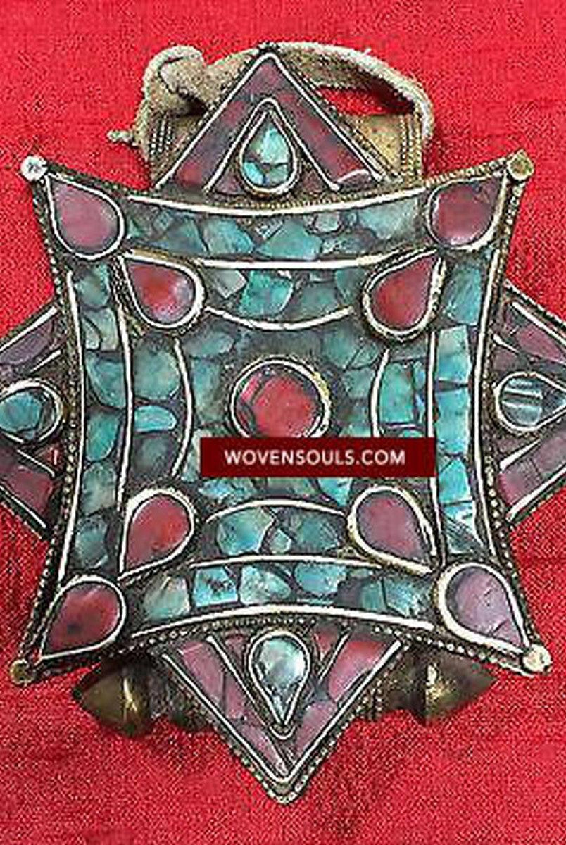 170 Large Old Tibetan Buddhist Silver Ghau-WOVENSOULS-Antique-Vintage-Textiles-Art-Decor