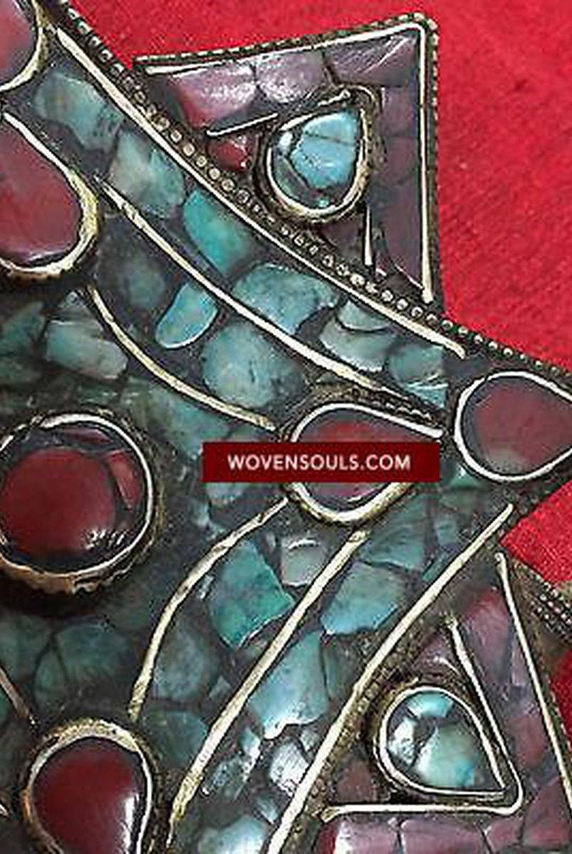 170 Large Old Tibetan Buddhist Silver Ghau-WOVENSOULS-Antique-Vintage-Textiles-Art-Decor